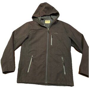 Rustic Ridge Gray Man's Sz M Soft Shell Hunter's Full Zip Jacket W/Hood